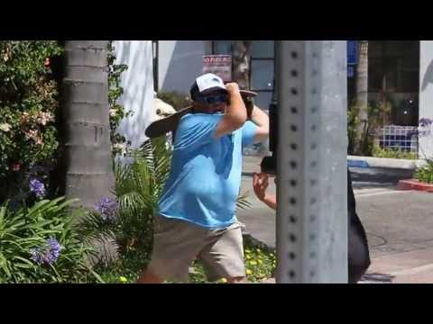 Crazy Old Guy Attacks Skaters