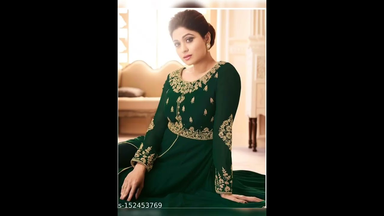 Navy Blue Color Georgette Embroidered  Designer Sharara Suit  Rs.1999/-