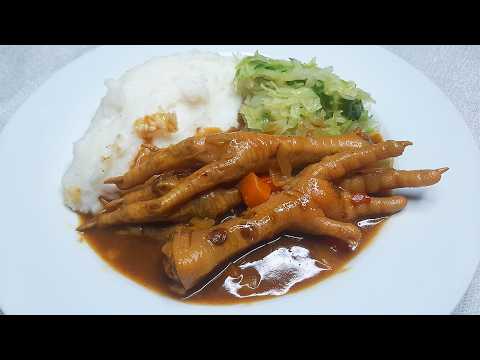 Quick way to cook chicken feet |  Cooking mautwana  the south africa way