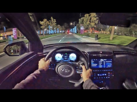 2022 Hyundai Santa Cruz Limited AWD POV Night Drive (3D Audio)(ASMR)