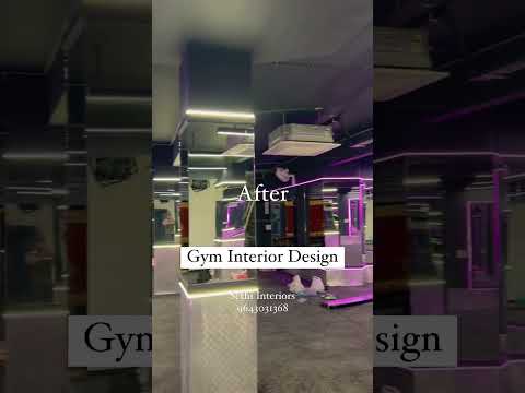 Gym interior designing service, work provided: wood work & f...