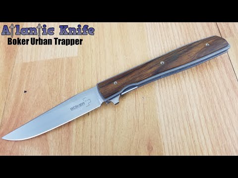 BOKER PLUS URBAN TRAPPER FRAMELOCK COCOBOLO WOOD VG10 FOLDING KNIFE P01BO734