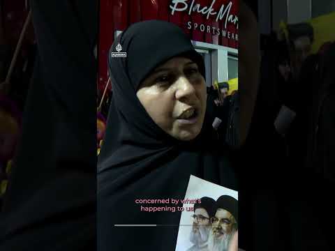 Dahiyeh crowds rally in favour of Iranian support against Israel | AJ #shorts