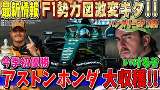 【最新情報】勢力図激変キタ！アストンホンダ２台完走で大収穫！ノリス今季初優勝！ピアストリに悲劇が… F1ハンガリーGP決勝について話します！