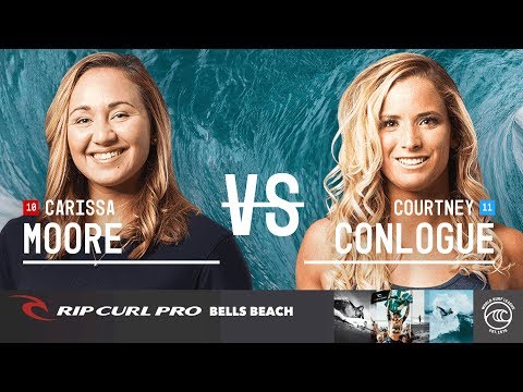 Carissa Moore vs. Courtney Conlogue - Quarterfinals, Heat 2 - Rip Curl Pro Bells Beach W 2019
