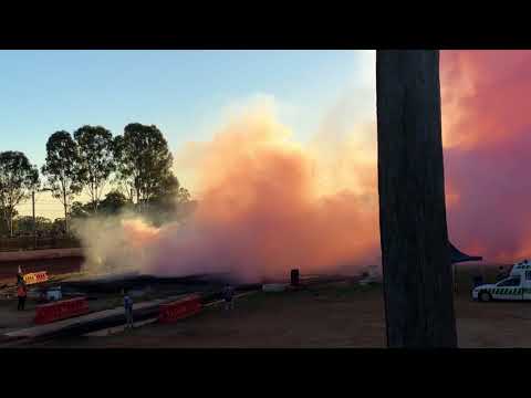 V6 and V8 burnouts compilation Maryborough Speedway Holden, ford and Nissan