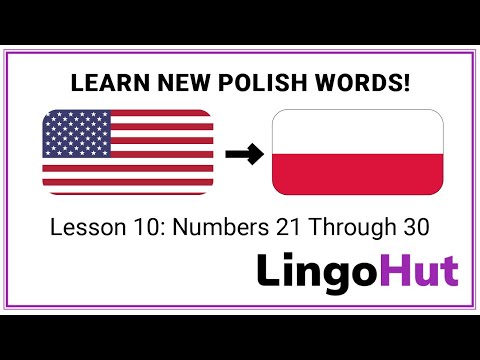 Polish lessons: Numbers 21 through 30