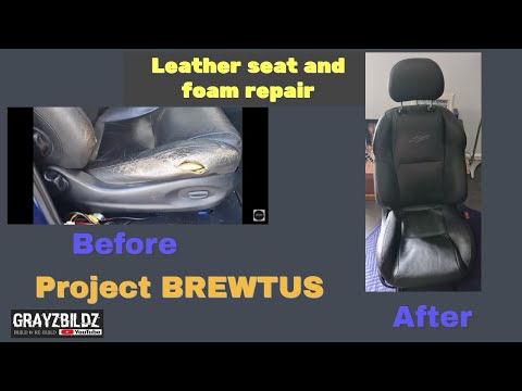 SS Commodore seat leather and foam repair Project BREWTUS Ep 12