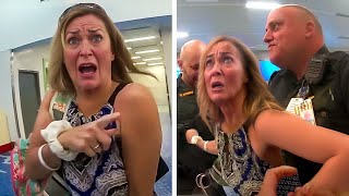 Racist Karen Gets INSTANT KARMA In Airport..