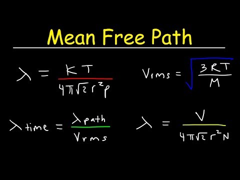 Mean Free Path, Mean Free Time, & Root Mean Square Velocity Formula   Chemistry & Physics Problems
