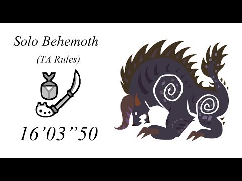 MHW: Behemoth Solo Insect Glaive (TA Wiki Rules) - 16'03'50