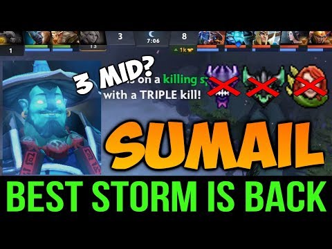 The Reason why Sumail is Best Storm Spirit, Even 3 Man Mid Can't Stop Him
