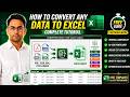 How To Convert Any Data To Excel PDF JSON XML CSV Image To Excel Tutorial