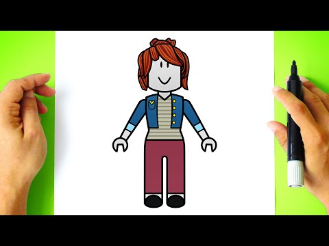 Como DESENHAR a BACON GIRL do ROBLOX - Cómo DIBUJAR a BACON GIRL de ROBLOX
