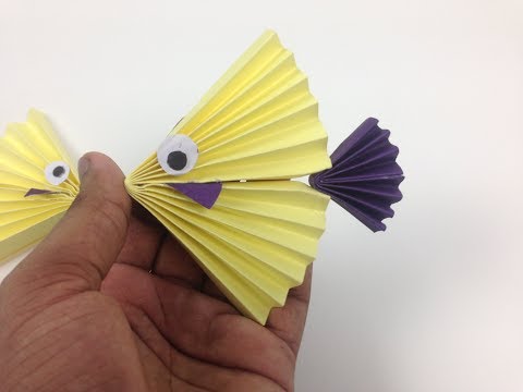 Easy Paper Crafts for Kids Step by Step - How to Make a Fish out of Paper | Paper Fish Tutorial DIY Video