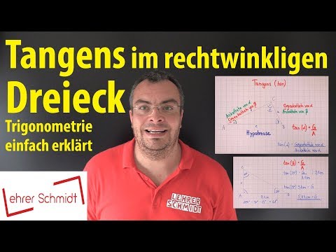 Tangent in a right-angled triangle - detailed version | Lehrerschmidt - simply explained!