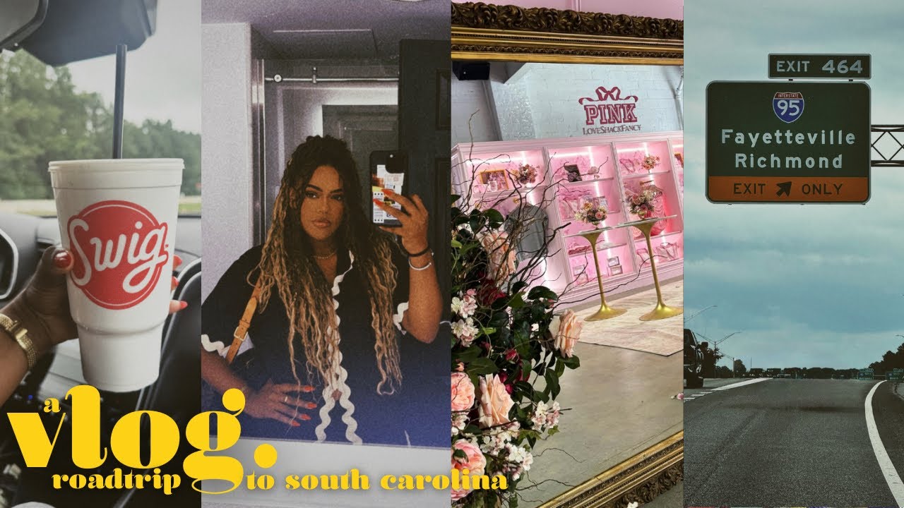 WEEKLY VLOG | Moving down South? Roadtrip to Charlotte, NC, Trying New Food, LoveShackFancy x Pink
