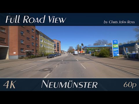 Neumünster, Germany: Rendsburger Straße, L328 - 4K (2160p/60p) Ultra HD