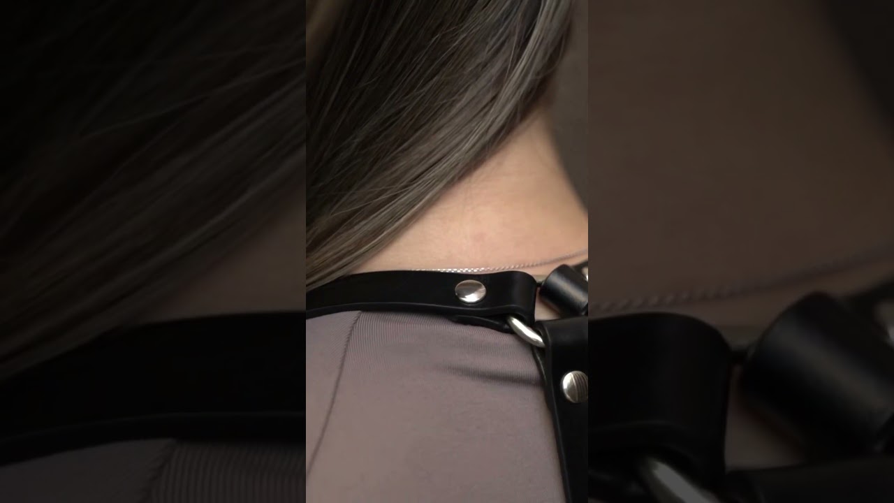 The Slim Double Belt Harness made in smooth black leather.  #hautecuir #styleinspo #fashion