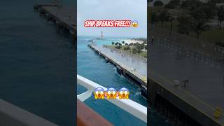 MSC Seaside DRAMA - Cruise BREAKS FREE From Pier on Ocean Cay! 😱 Bahamas #shorts #cruise #emergency