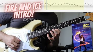 Yngwie Malmsteen - Fire and Ice Intro with Tabs (E Standard Tuning) on my new PRS Silver Sky SE