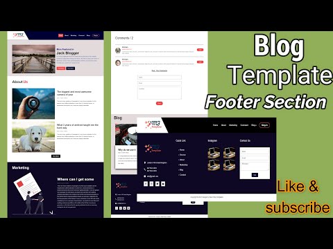Footer Part | React Blog Template using Styled Components and Smooth Scroll & Fully Responsive