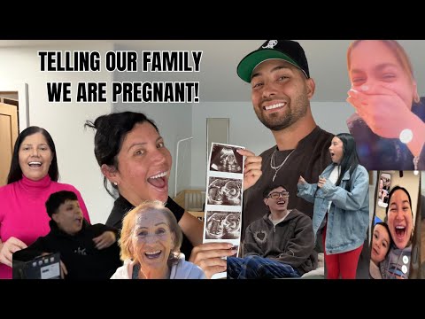 TELLING OUR FAMILY WE ARE PREGNANT!!!!