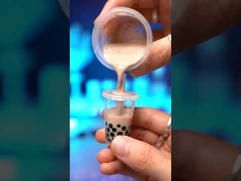 Cutest Tiny Boba Tea DIY! 磻✨ Satisfying!
