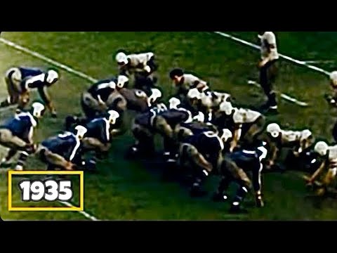 1935 New York Giants vs. Chicago Bears Exhibition Game Footage 🏈⭐️ [Colorized, Speed Adjusted]