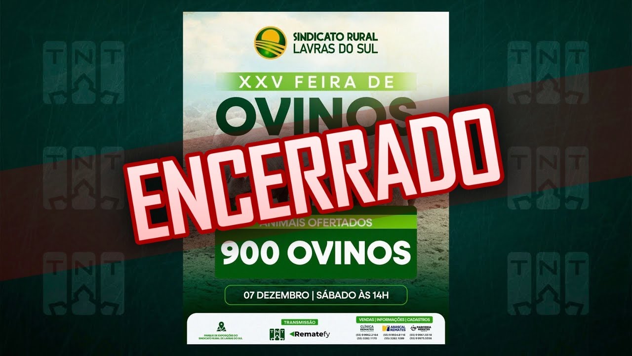 07/12 - XXV Feira de Ovinos | 14h