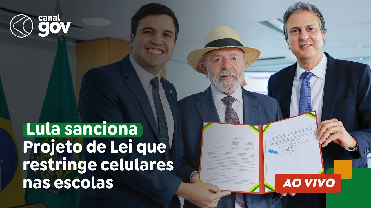 🔴 Lula sanciona Projeto de Lei que restringe celulares nas escolas