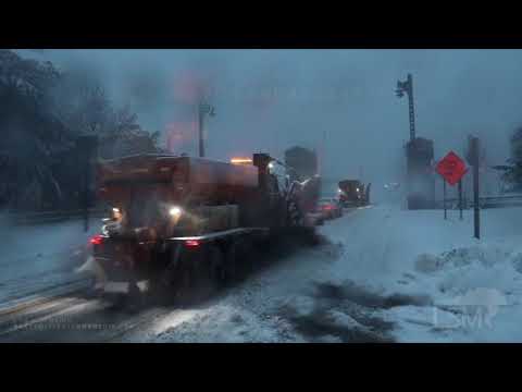 02-07-2021 Bourne, MA - 2+ Inch Per Hour Snow Fall Rate - Vehicles Stuck On Bourne Bridge - Cape Cod