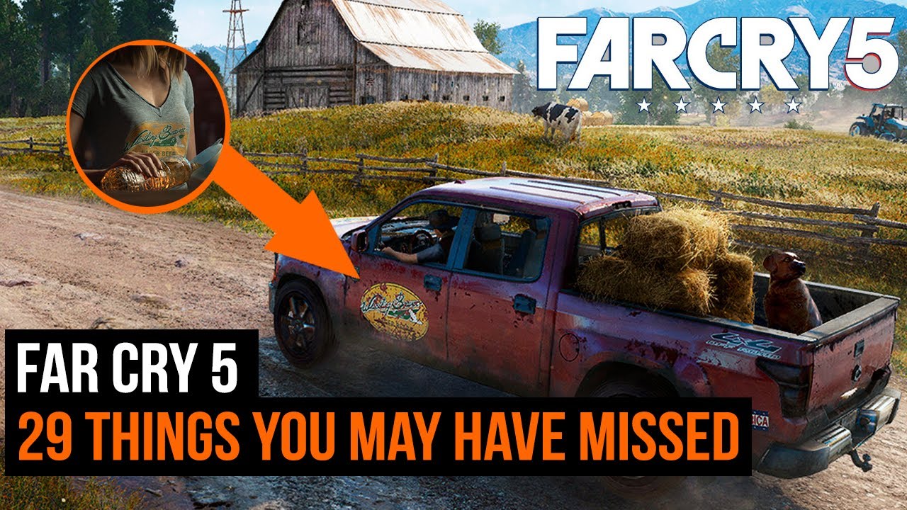 Far Cry 5 Footage - 29 hidden details you missed - YouTube