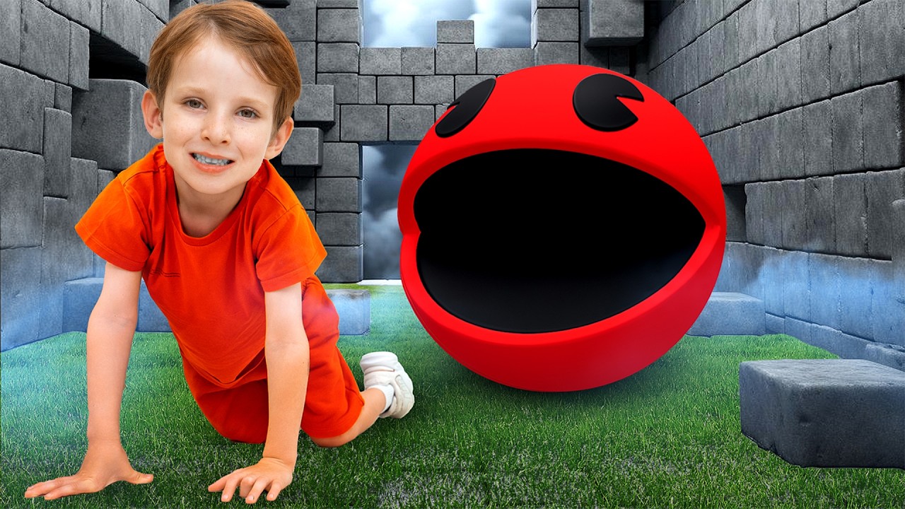 PAC-MAN Jumped Out of the TV! Alex & Dasha Built a Secret Fort to Hide & More Stories