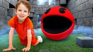 PAC-MAN Jumped Out of the TV! Alex & Dasha Built a Secret Fort to Hide & More Stories