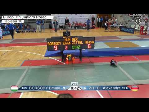 2020 xx T16 06 F E Individual Porec CRO ZC Juniors GREEN BORSODY HUN vs ZITTEL GER