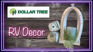 RV Décor - Dollar Tree lantern and Blocks