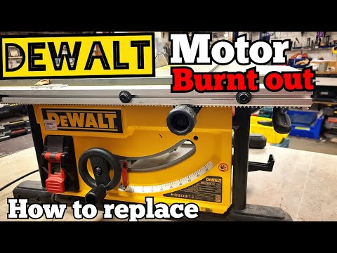 Repairing a burnt out Motor on a Dewalt DWE7492 10INCH Table saw.