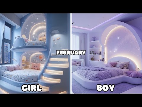 Choose Your Birthday Month and See Your Aesthetic Bedroom 😍🛌🙋‍♀️| Girl Vs Boy Gift Box