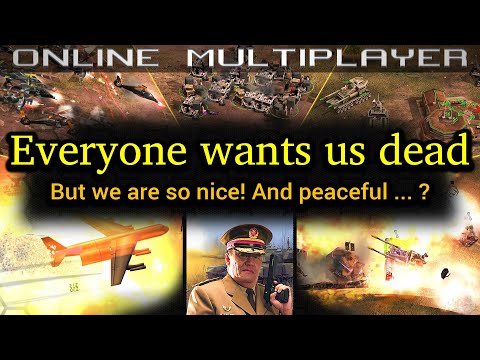 Some pretty intense 2v2v2v2s! | C&C Generals Zero Hour