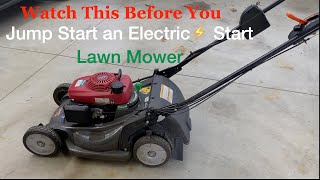 Jump-Starting an Electric Start Lawn Mower