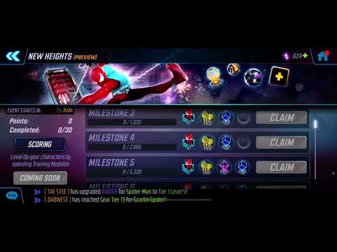 New heights event for Scarlet Spider. Marvel strike force