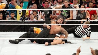 Roman pinned for the first time in WWE!  11-on-3 Handicap Match: Raw, Sept. 23, 2013