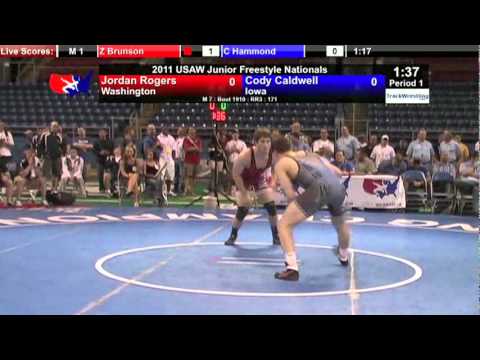 Junior Freestyle 171 - Jordan Rogers (WA) vs. Cody Caldwell (IA)
