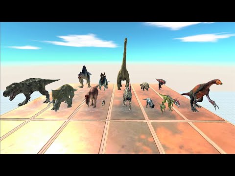 All dinosaurs speed race. Long straight course! | Animal Revolt Battle Simulator