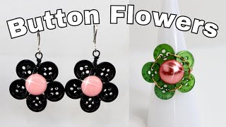 Button Daisy Earrings & Rings - Tip Tuesday Tutorial