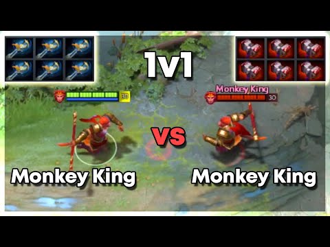 6x Echo Saber Monkey King vs 6x Basher Monkey King | Level 30 Dota 2 1v1 | Who Will Win?