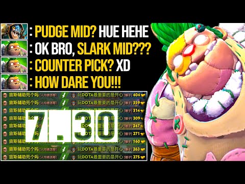 How Pudge Deals With Slark Counter Pick Mid | Absolutely No Mercy | 7.30 Patch | Pudge Official