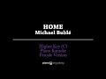 Home (HIGHER KEY KARAOKE PIANO COVER) Michael Bublé with Lyrics