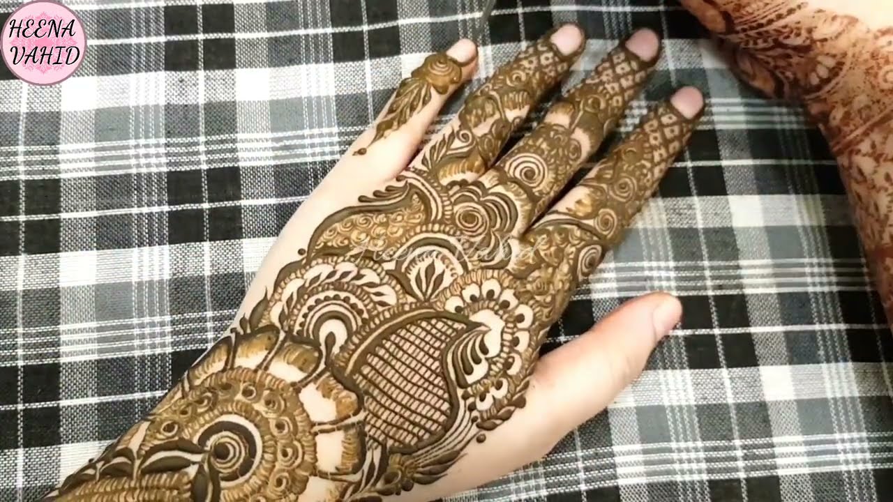  full hand arabic style mehndi design for back hands by heena vahid